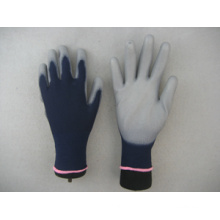 Темно-синий 13Г с полиуретановым покрытием работы перчатки безопасности